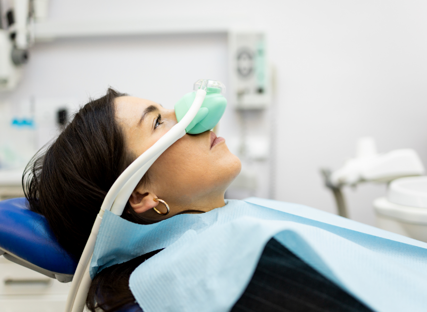 Patient undergoing dental sedation